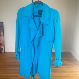 Blue trench coat